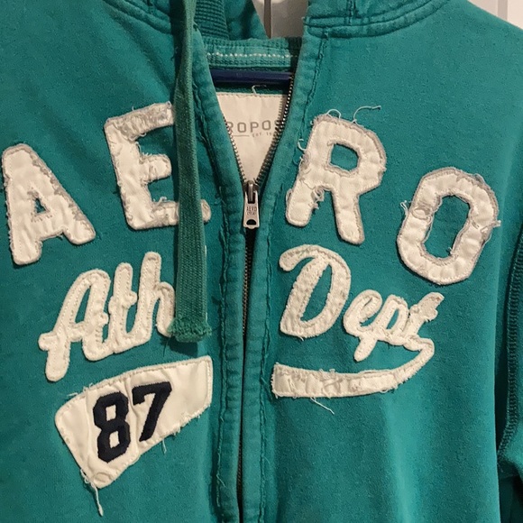 Aeropostale Teal Green Juniors Size XL hoodie - Picture 2 of 8